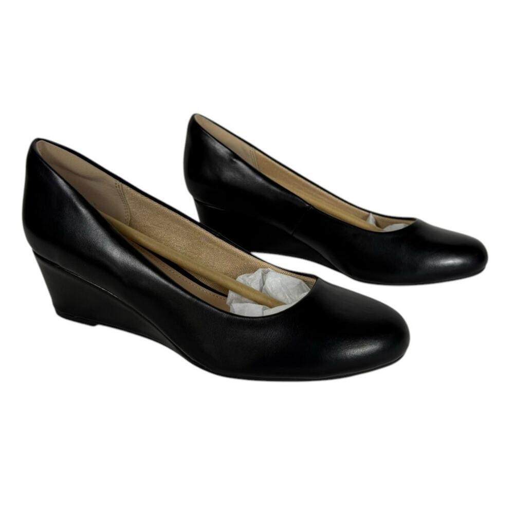 New Ankis Wedge Pumps Women's Size 6.5 Black casual Office